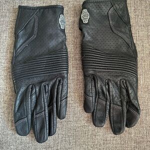 Harley-Davidson Black Motorcycle Gloves with Protective Padding